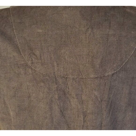 Velvet Heart Brown Corduroy Midi Dress, Size Small, V-Neck, Long Sleeve, NWOT - Picture 7 of 8